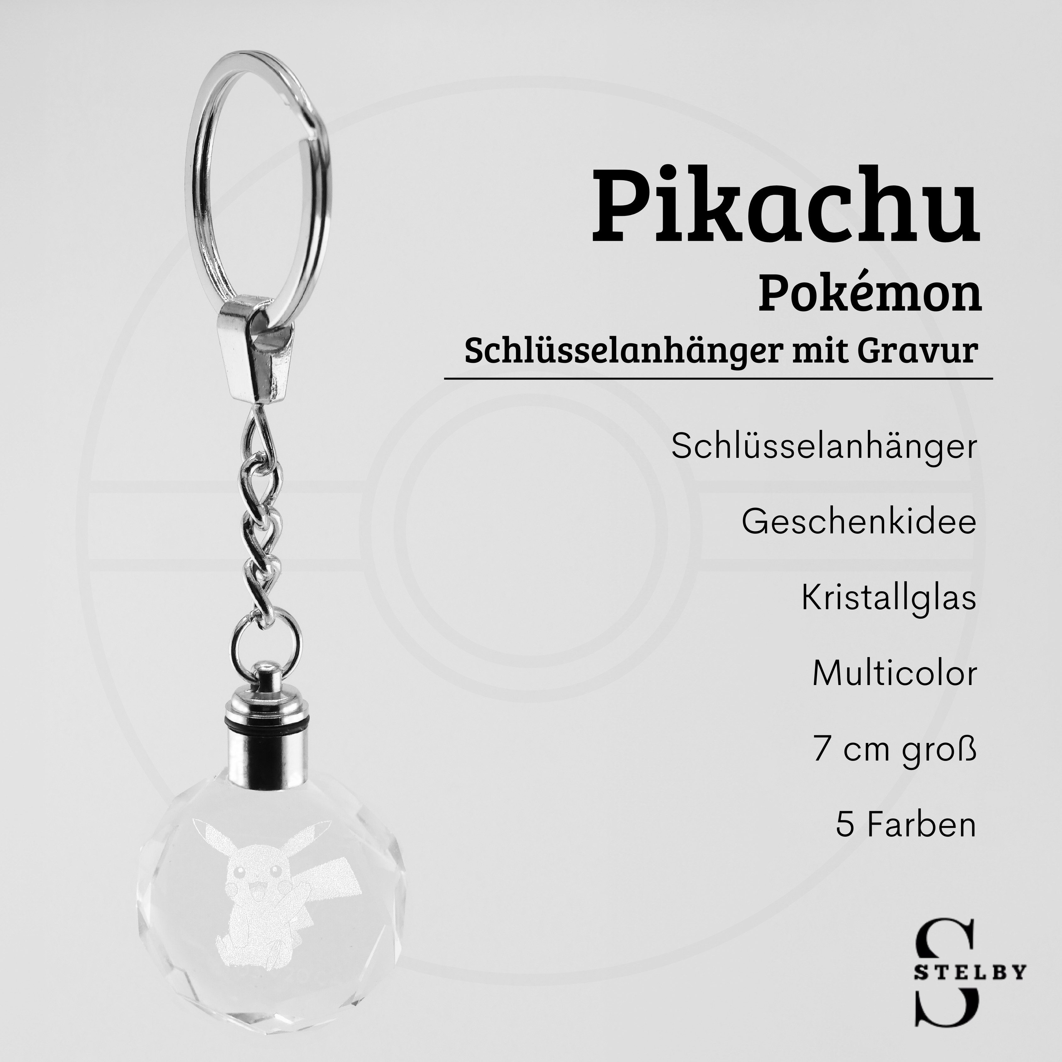 Stelby Schlüsselanhänger mit Gravur Pokemon Pikachu günstig online kaufen