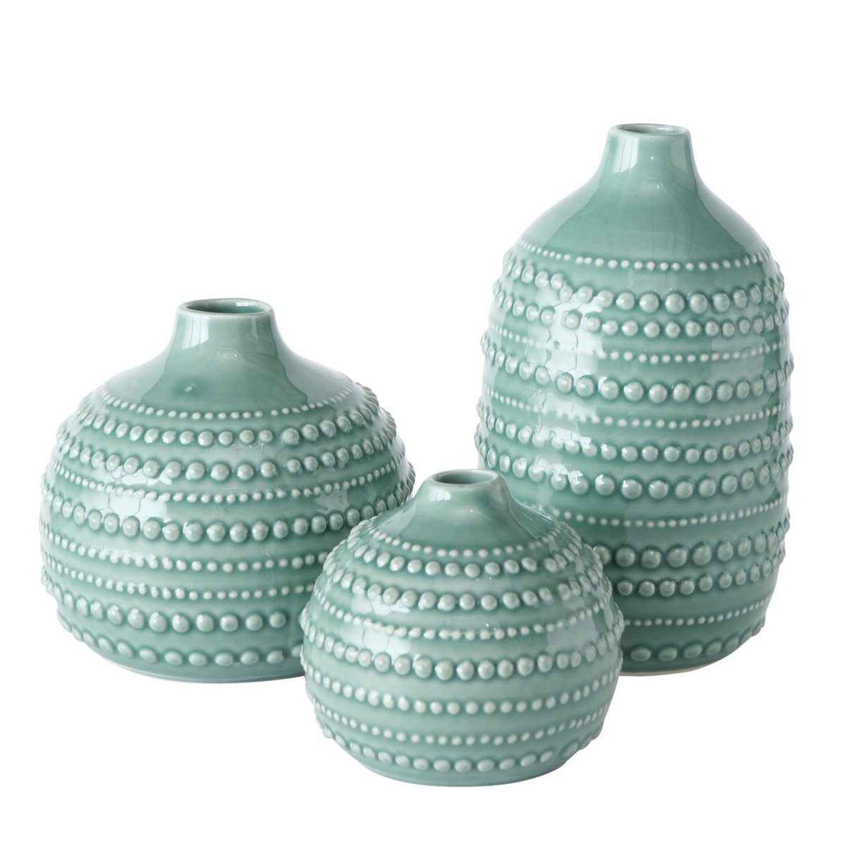 BOLTZE 3-teilig Vase, Meruna Blumenvase Keramik 11,50 Tischvase