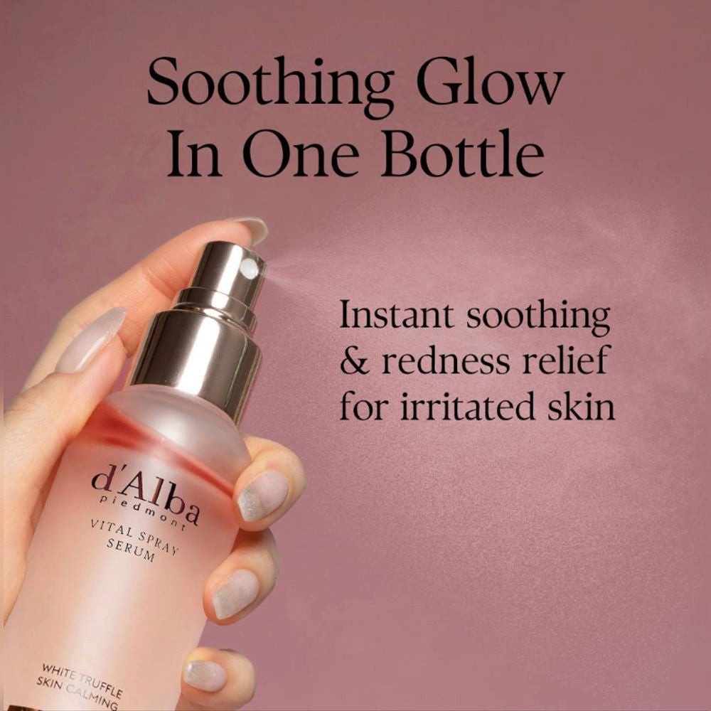 d'Alba Gesichtsserum d'Alba, White Truffle Vital Spray Serum - 100 ml, Luxuriöses 2-Phasen-Sprayserum mit weißem Trüffel