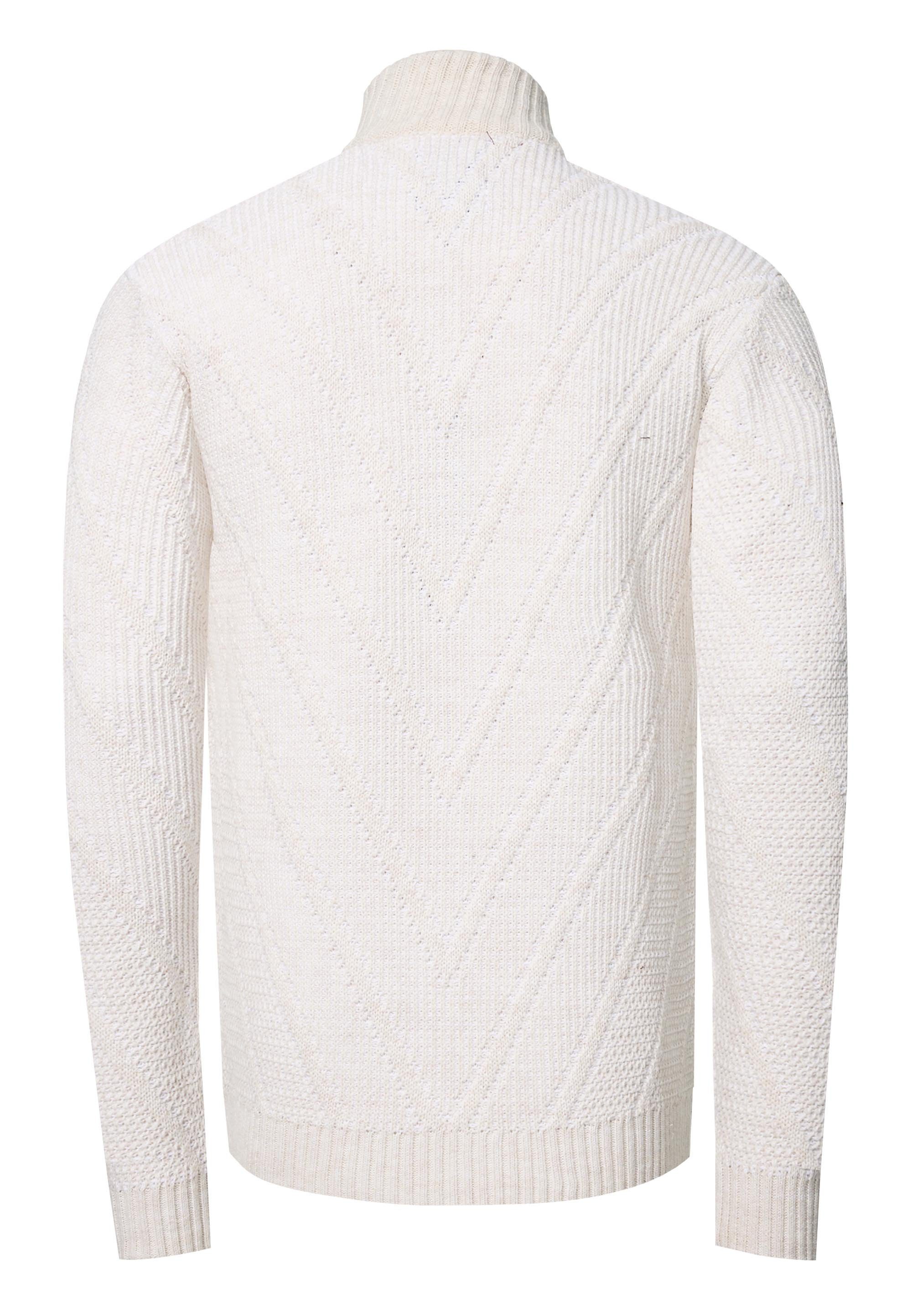 Rusty Neal Strickjacke mit Stehkragen und durchgehendem Reißverschluss