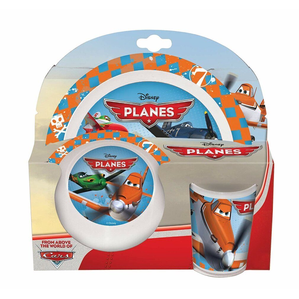 Storline Kindergeschirr-Set Disney Planes - 3-teiliges Melamin Set