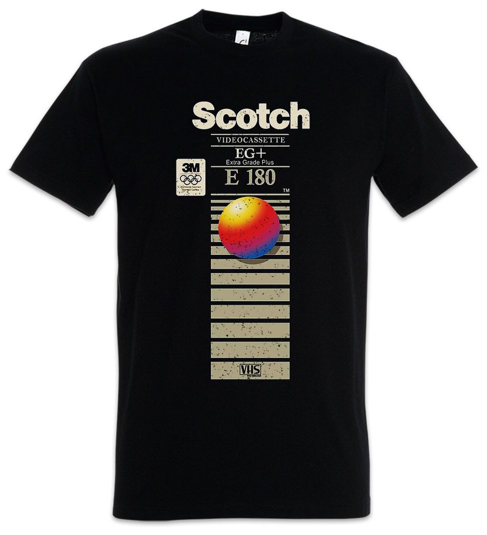 Urban Backwoods Print-Shirt E180 Videocassette Herren T-Shirt Retro Vintage VHS Tape Scotch (1-tlg) Kassette Viedeo Player 80s