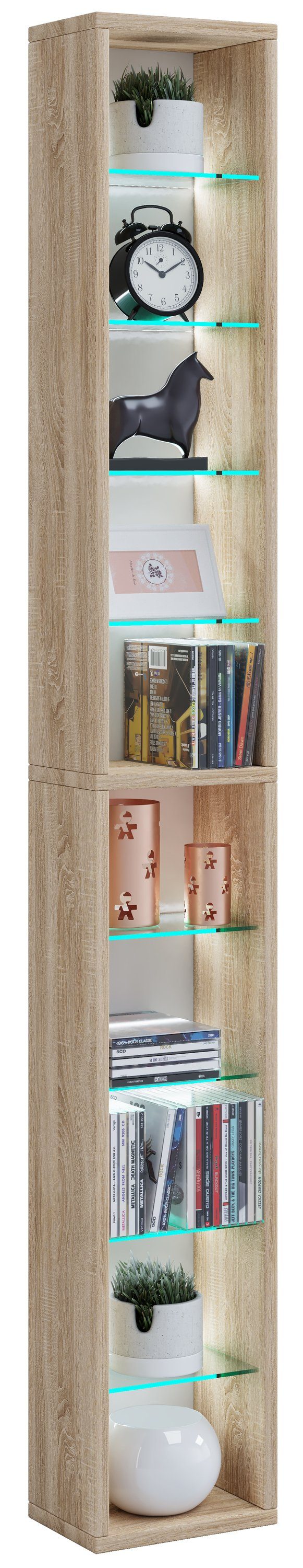 VCM Standregal Holz CD DVD Stand Aufbewahrung Regal Rasato XL günstig online kaufen