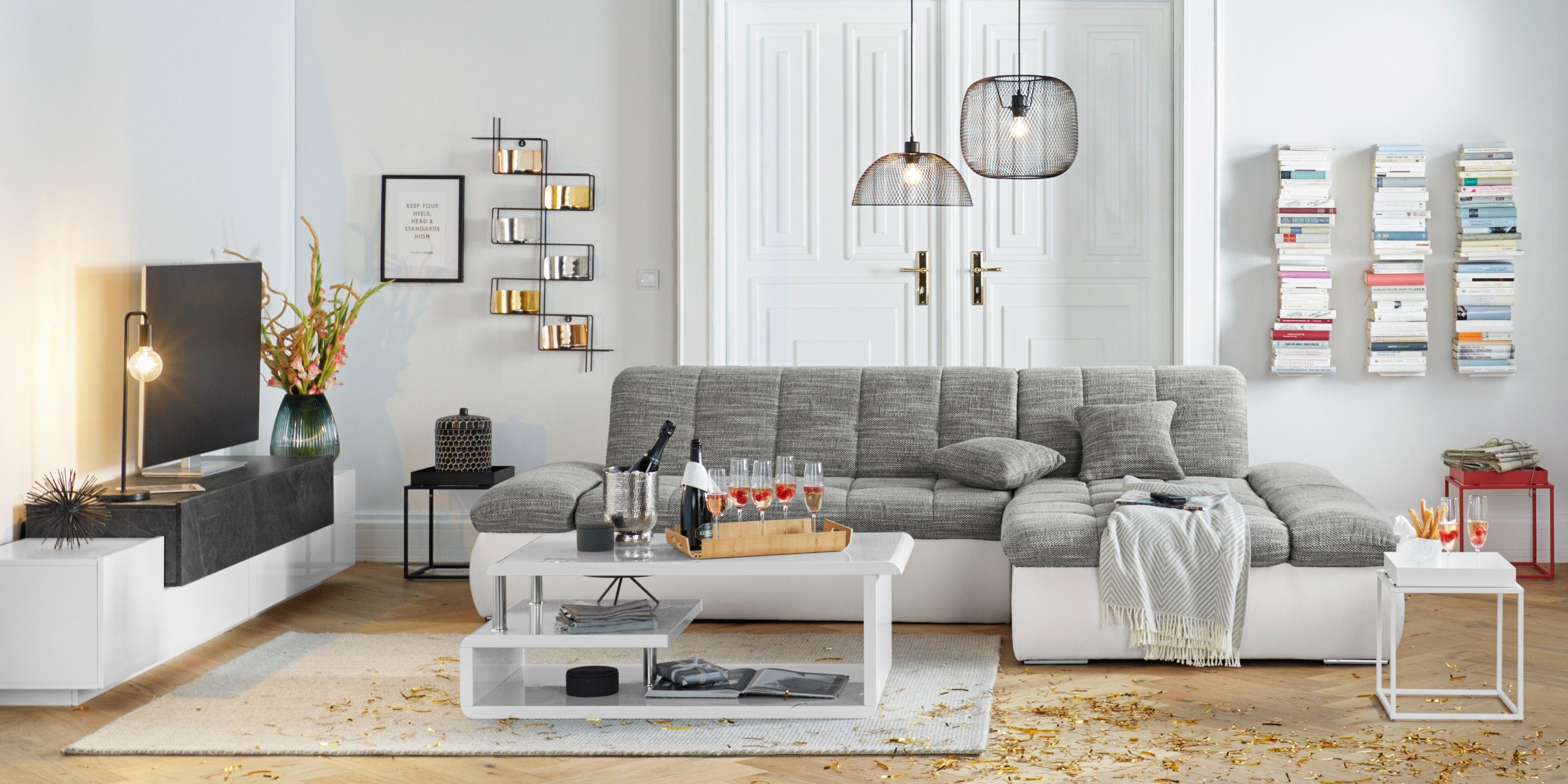Home affaire Lowboard Coro,Lowboard,TV-Kommode,TV-Möbel,TV-Bank, mit 3 Klappen, (B/T/H) 240x45x51,6 cm
