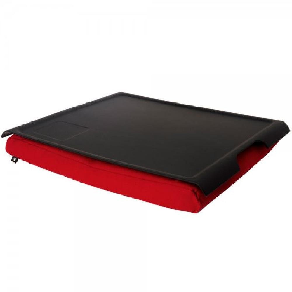 Bosign Laptop Tablett Knietablett Laptray Anti-Slip Schwarz-Rot (L)