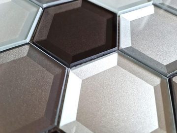Mosani Mosaikfliesen Glasmosaik Crystal Mosaik mehrfarben glänzend / 10 Mosaikmatten