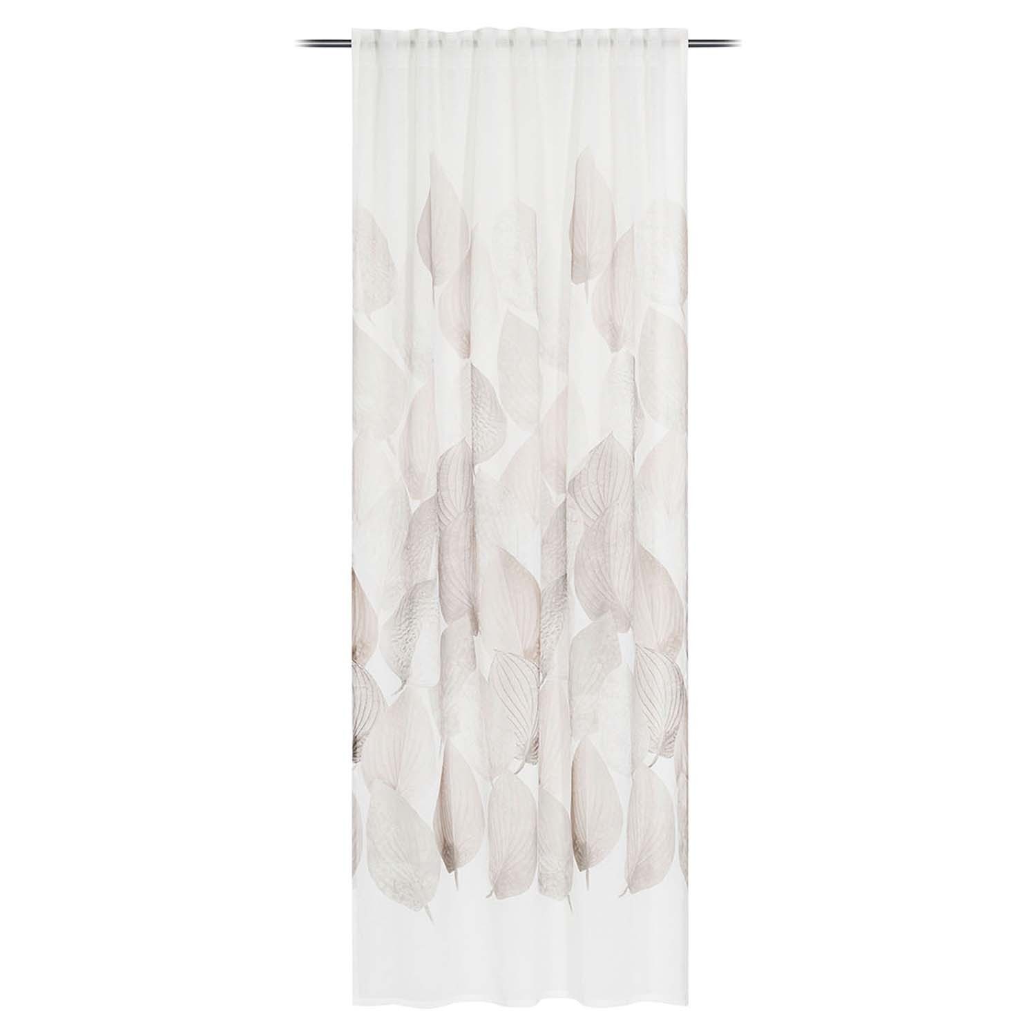 Gözze Vorhang VAPIANO, Taupe, Weiß, verdeckte Schlaufen, verdeckte Schlaufen (1 St), Polyester, inkl. Bügelband
