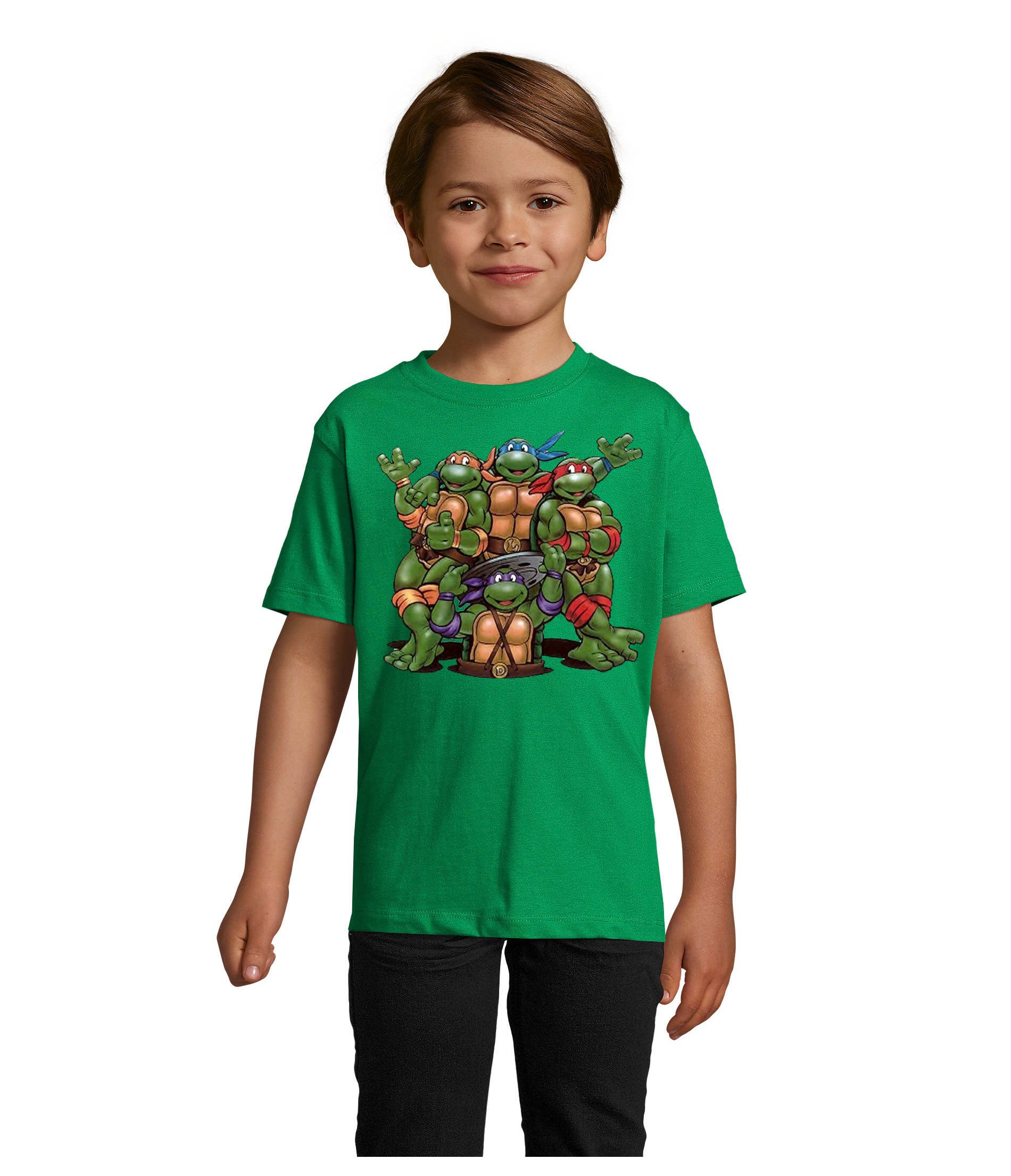 T-Shirt Turtles K Tee Kinder Shirt Ninja Schildkröten Motiv Baumwolle Kultlook