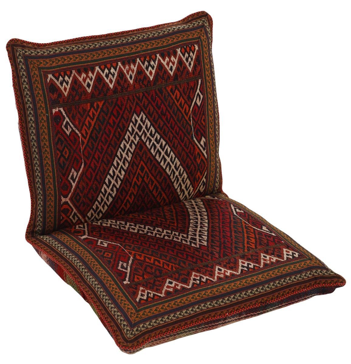 Orientteppich Seat Cushion 59x109 Handgeknüpfter Orientteppich / Perserteppich, Nain Trading, rechteckig, Höhe: 3 mm