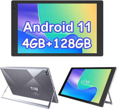 TJD Tablet (10.1", 128 GB, Android 11, Tablets mit Halterung, 4GB RAM, FHD IPS, 8MP+2MP Kamera Wi-Fi, 6000mAh)
