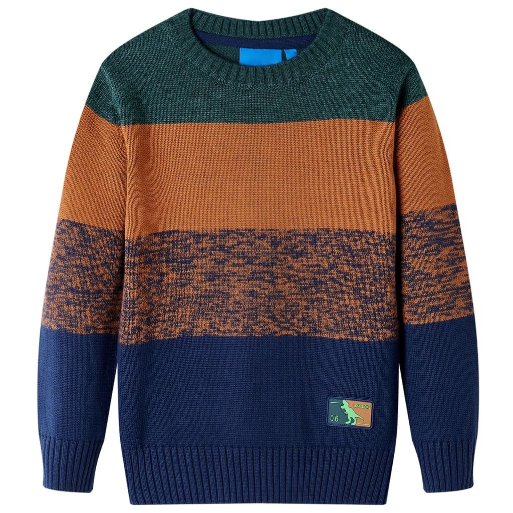 vidaXL Rundhalspullover Kinderpullover Gestrickt Mehrfarbig 92