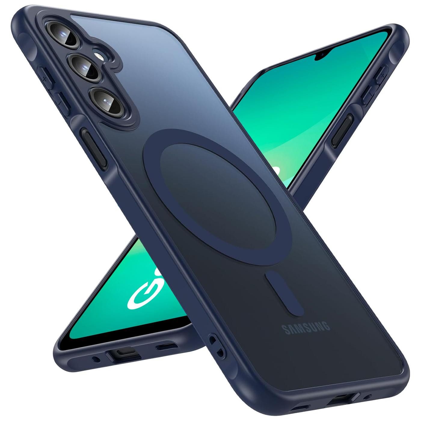 CoolGadget Handyhülle Magnet-Hülle für Samsung Galaxy A27 5G Schutzhülle magnetisch 6,7 Zoll, Hülle Matt Stoßfest kompatibel mit QI-Laden Zubehör Kameraschutz Case