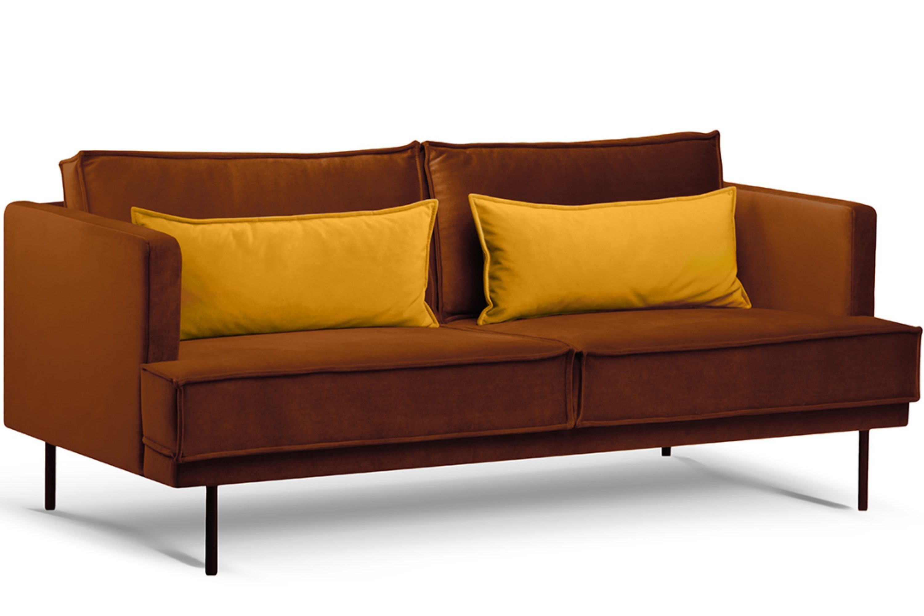 mit 3-Sitzer GANZO Zierkissen, Loft-Stil Sofa 3-Personen, Konsimo Wohnzimmersofa,