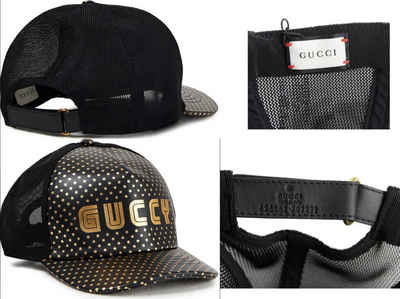 GUCCI Baseball Cap GUCCI X SEGA LEDER GUCCY Stars Baseball Hat Baseballkappe Baseballcap