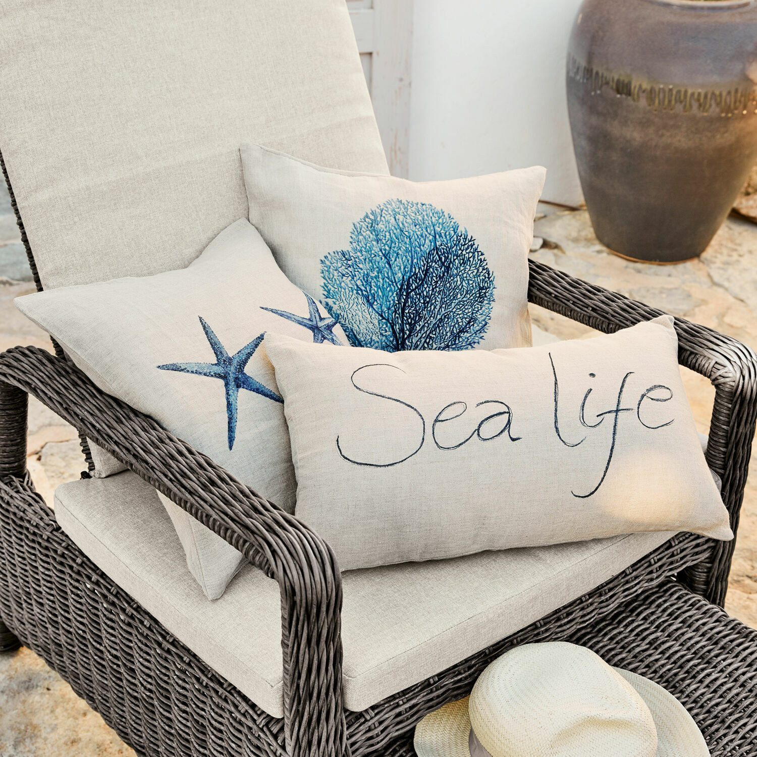 Mirabeau Kissenhülle Kissenhülle 3er Set Sea günstig online kaufen