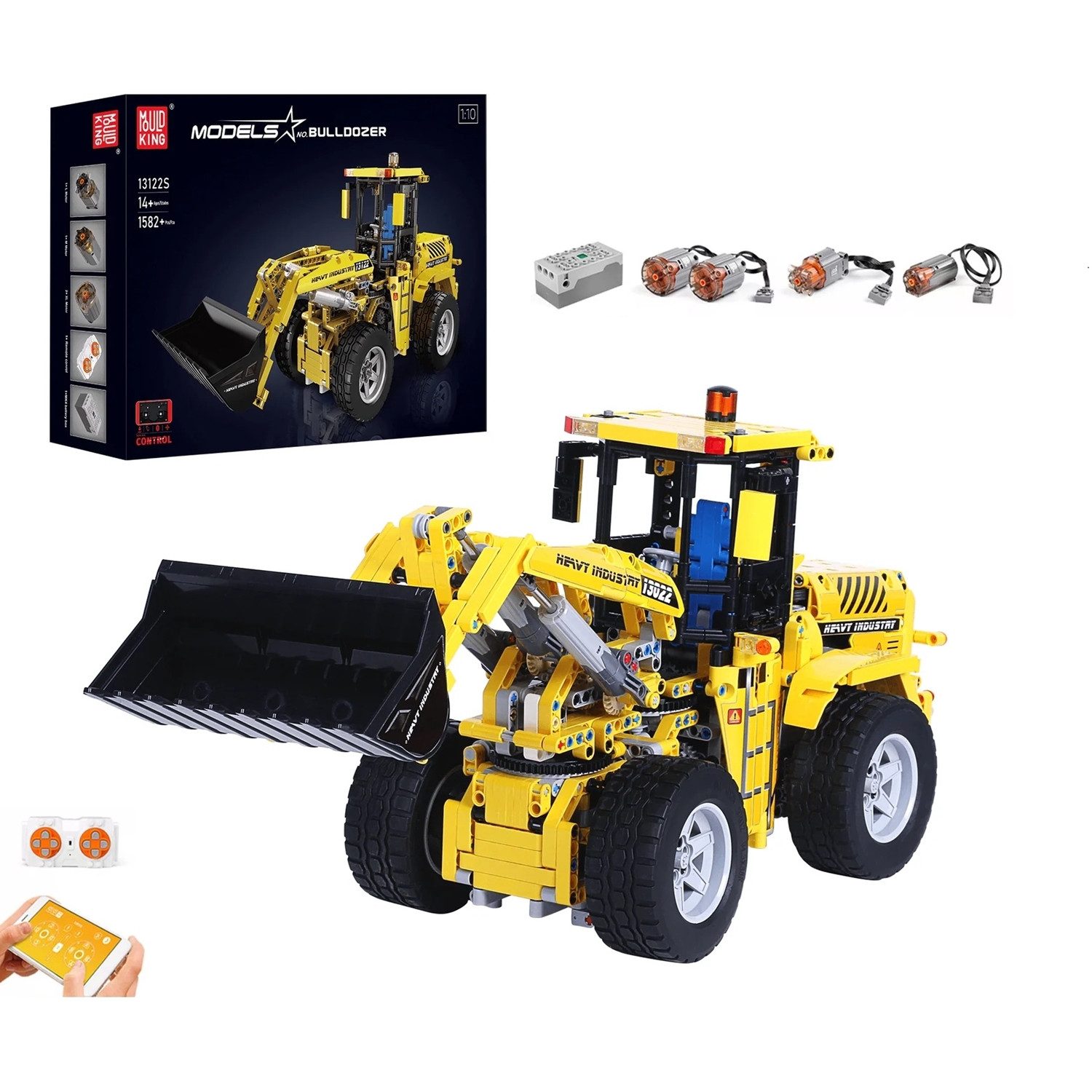 Mould King 13122S RC Schaufellader Konstruktionsspielsteine