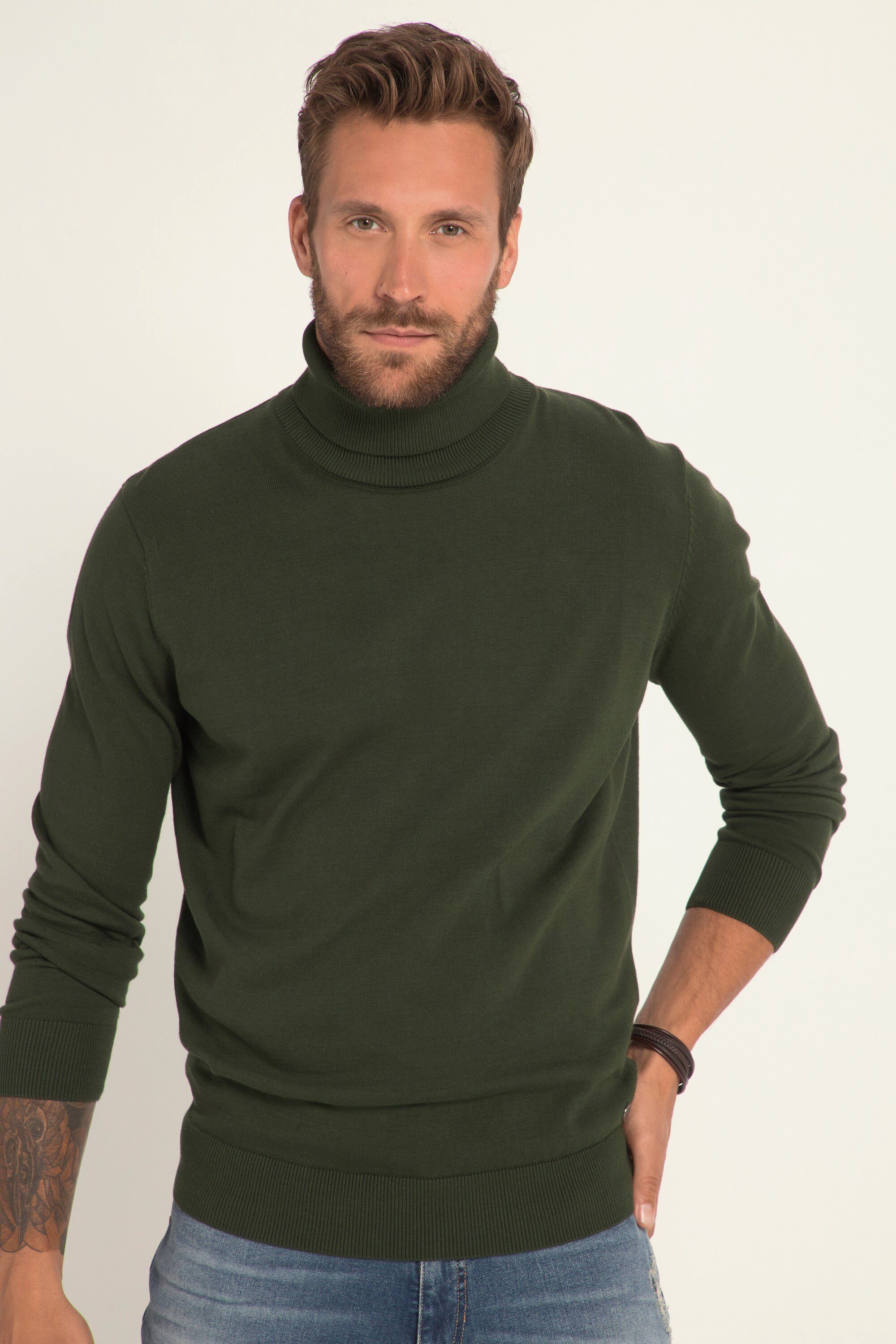 Rundhalspullover Rollkragenpullover Feinstrick