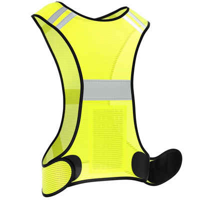 EAZY CASE Warnweste Universal Warnweste mit Klett Warnweste für Sport Reflektoren Sichtbarkeit im Straßenverkehr Gelb