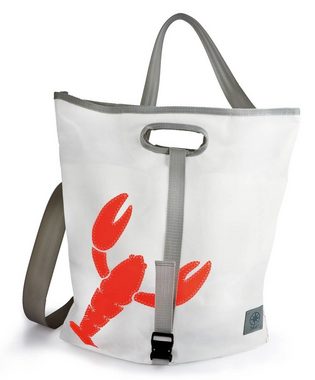 360Grad Strandtasche Einkaufstasche Strandtasche Tender City Weiss Neon Orange Languste au