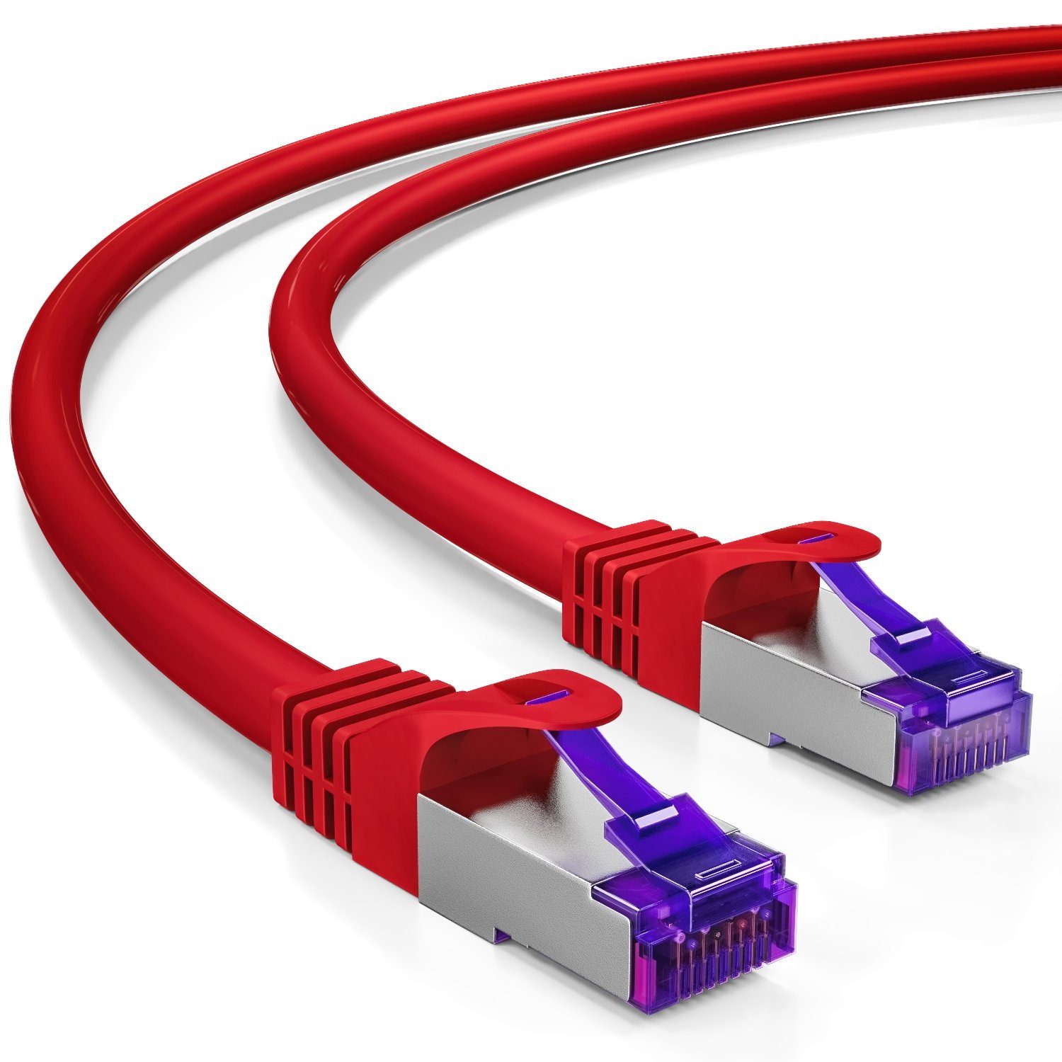 deleyCON deleyCON 15m RJ45 Patchkabel SFTP PiMF Netzwerkkabel mit CAT7 LAN-Kabel