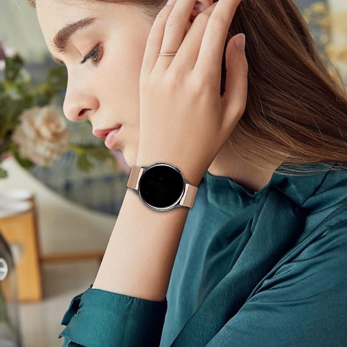 ELEKIN Smartwatch-Armband Edelstahl Mesh Huawei 3/Huawei Metall GT(22mm) Watch für Watch Armband
