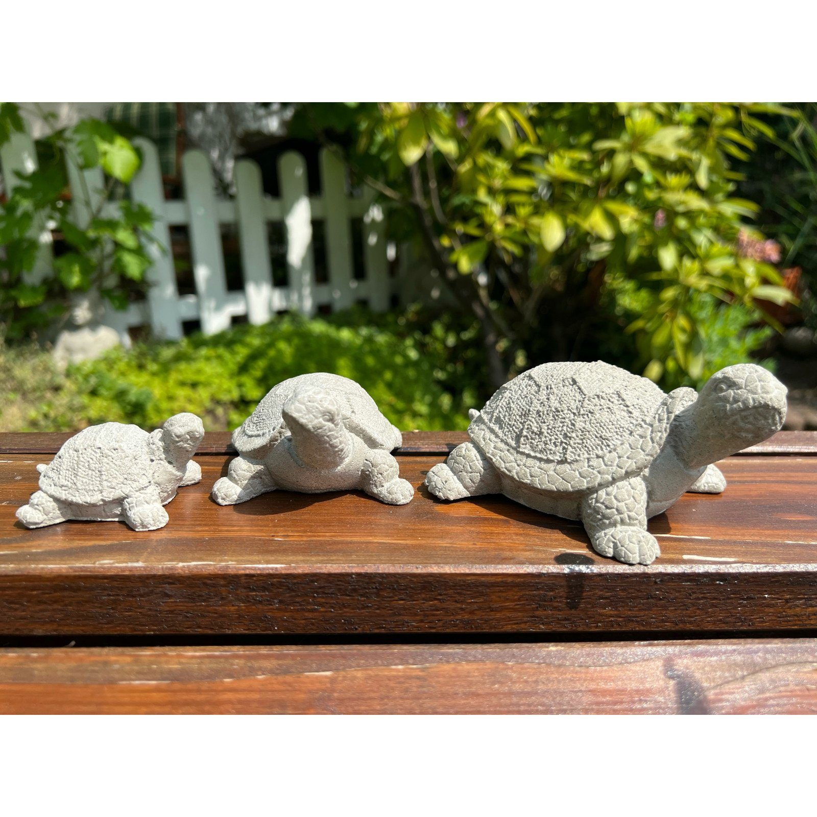 Garten Betonfigur Haus Gartenfigur für handgefertigte und SCHILDKRÖTENFAMILIE, ZGM Dekoration