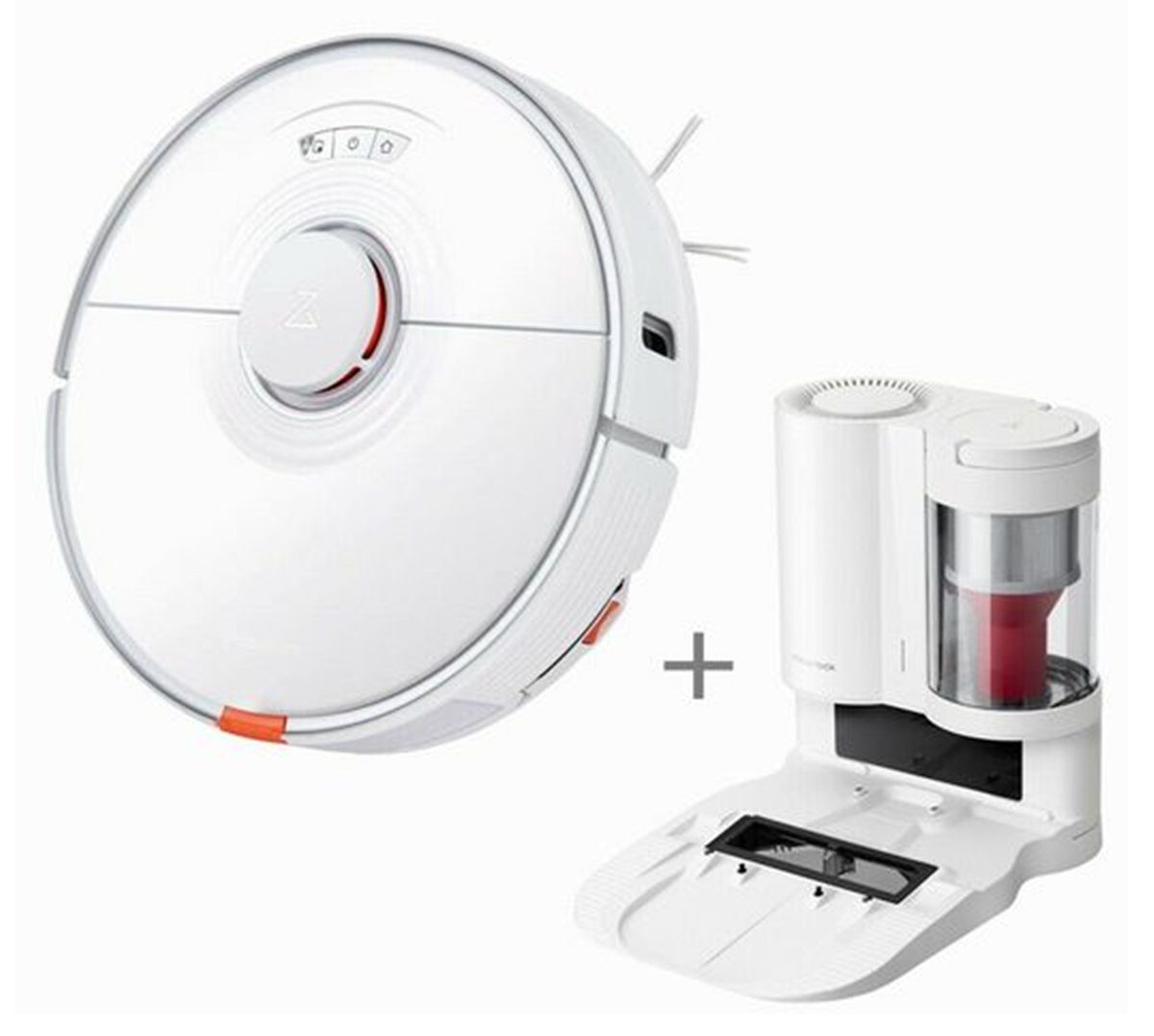 Nass-Trocken-Saugroboter S7 und automatische Staubbox, 68 W, Staubsauger, S7+,Staubsauger, Intelligenter Staubsauger-/Wischroboter,LiDAR-Navigation mit adaptiven Routenalgorithmen,Sonic Vibration Technology,Mit automatischer 3,3-Liter-Staubbox