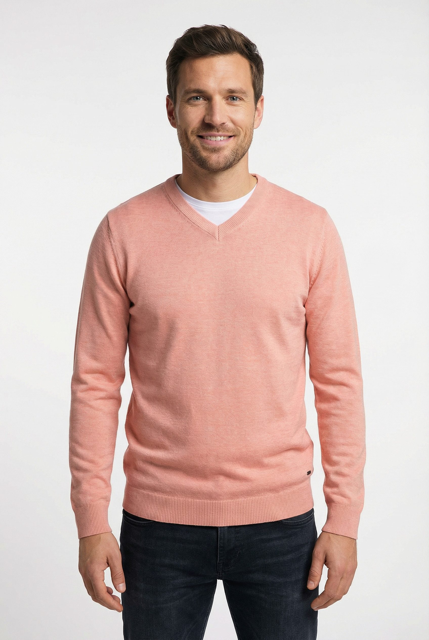Petrol Industries V-Ausschnitt-Pullover V-Neck Basi Materialmix mit Baumwollanteil