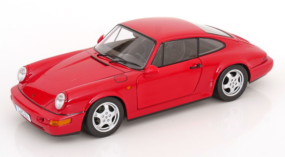 KK Scale Modellauto Porsche 911 (964) RS Cup Felgen 1992 rot, Maßstab 1:12