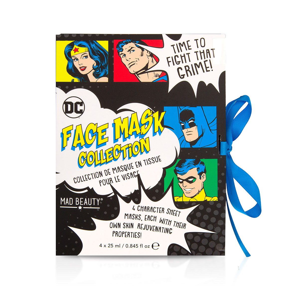 ACCENTRA Gesichtsmasken-Set Geschenkset Gesichtsmasken DC SUPERHEROES, Tuchmasken, 4-tlg.