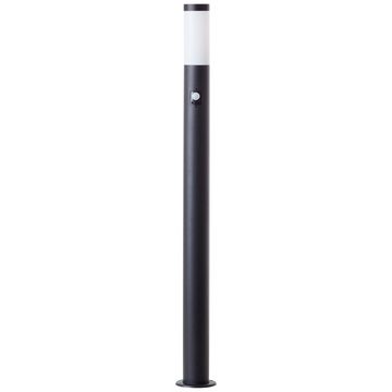 Lightbox Außen-Stehlampe, Bewegungsmelder, ohne Leuchtmittel, Wegelampe, 111 x 12 cm, E27, IP44, Metall/Kunststoff, schwarz