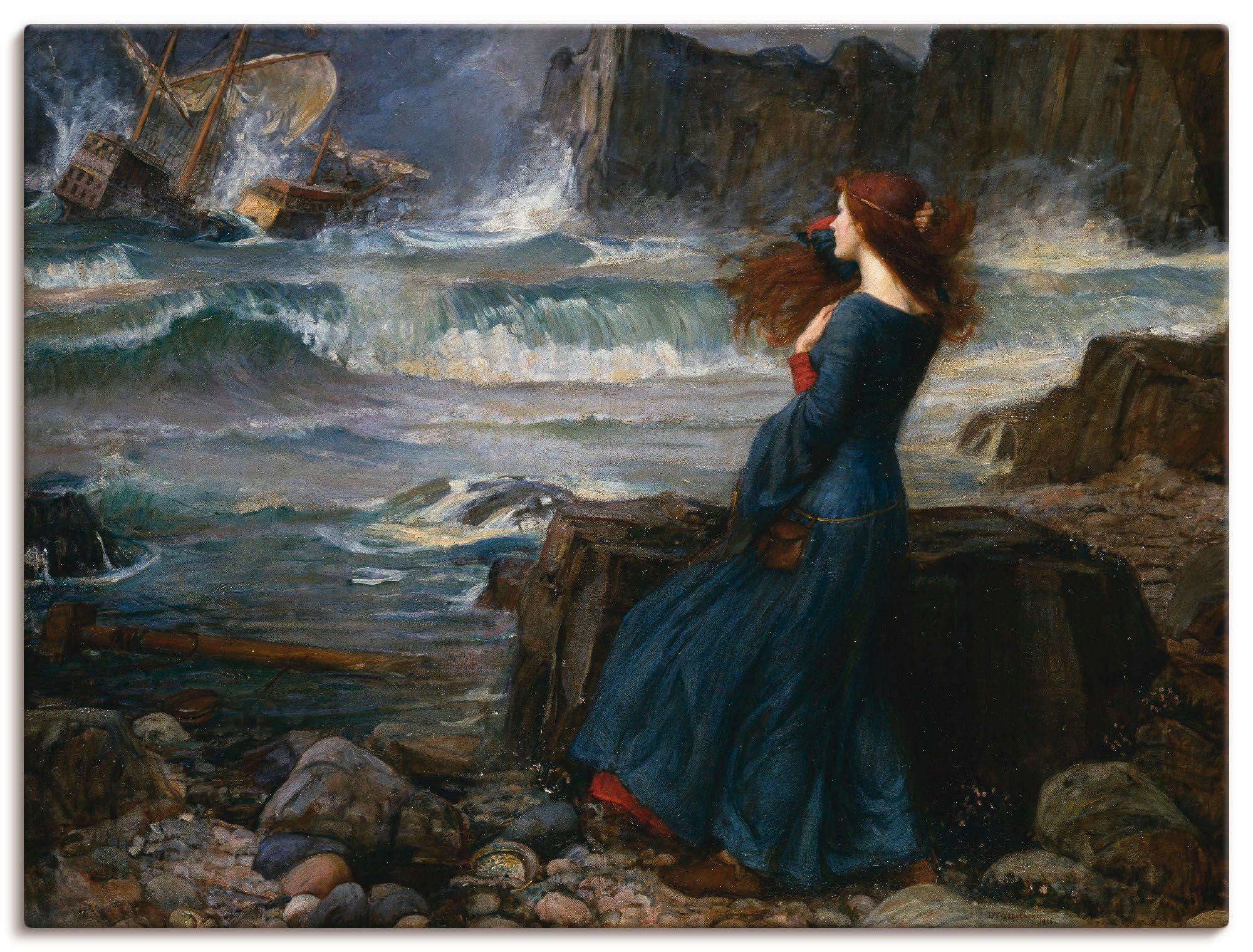 Artland Leinwandbild Der Sturm I, Frau (1 St), auf Keilrahmen gespannt