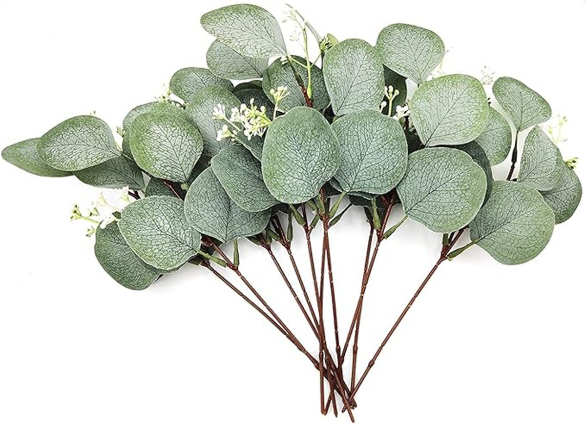 TUABUR Künstliche Efeupflanzen Kunststoff Dekorative – Zimmerpflanze 12er-Set, aus