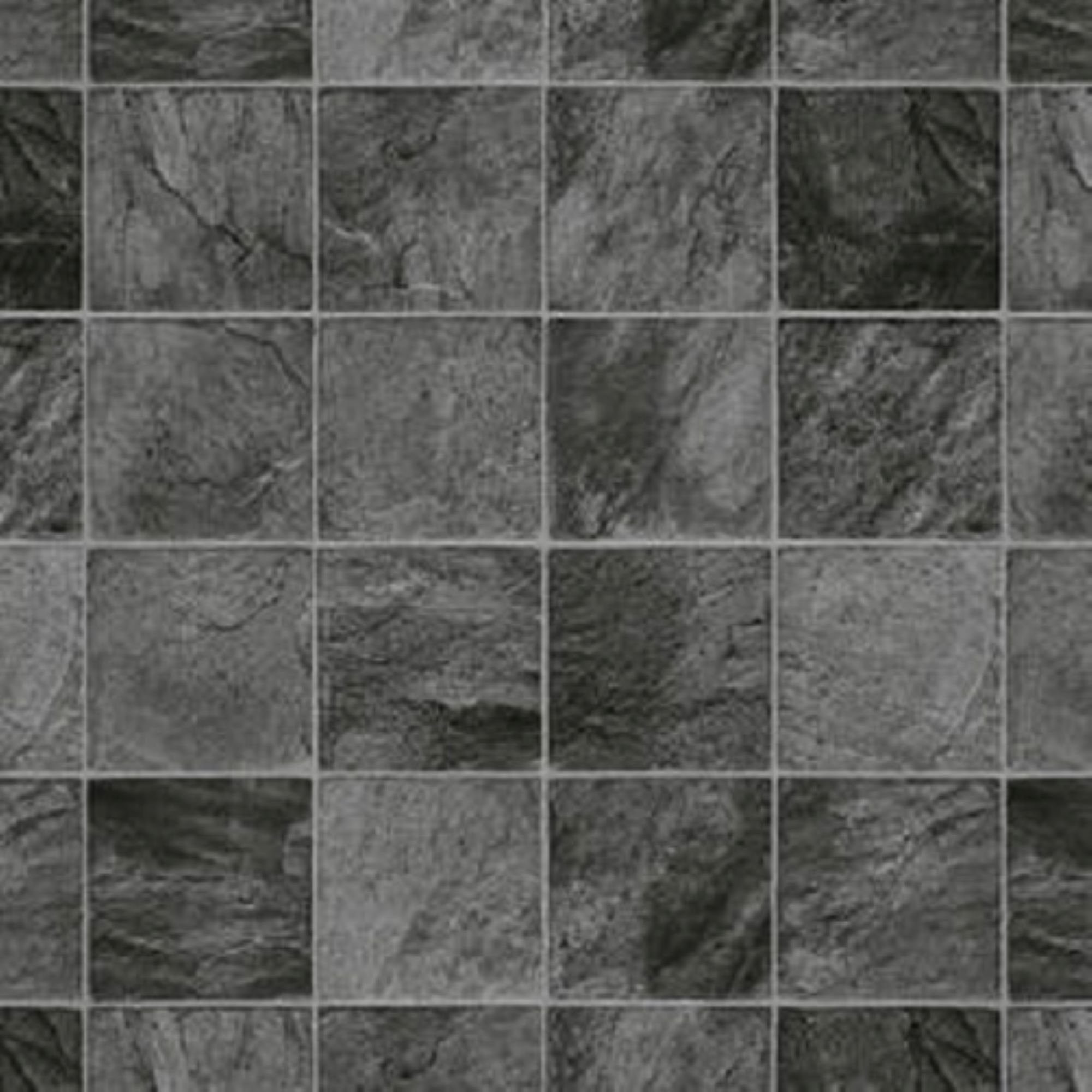 Internethandel Pfordt Vinylboden PVC Bodenbelag Vinyl Fliesen Optik Granit Schwarz 200 cm Boden