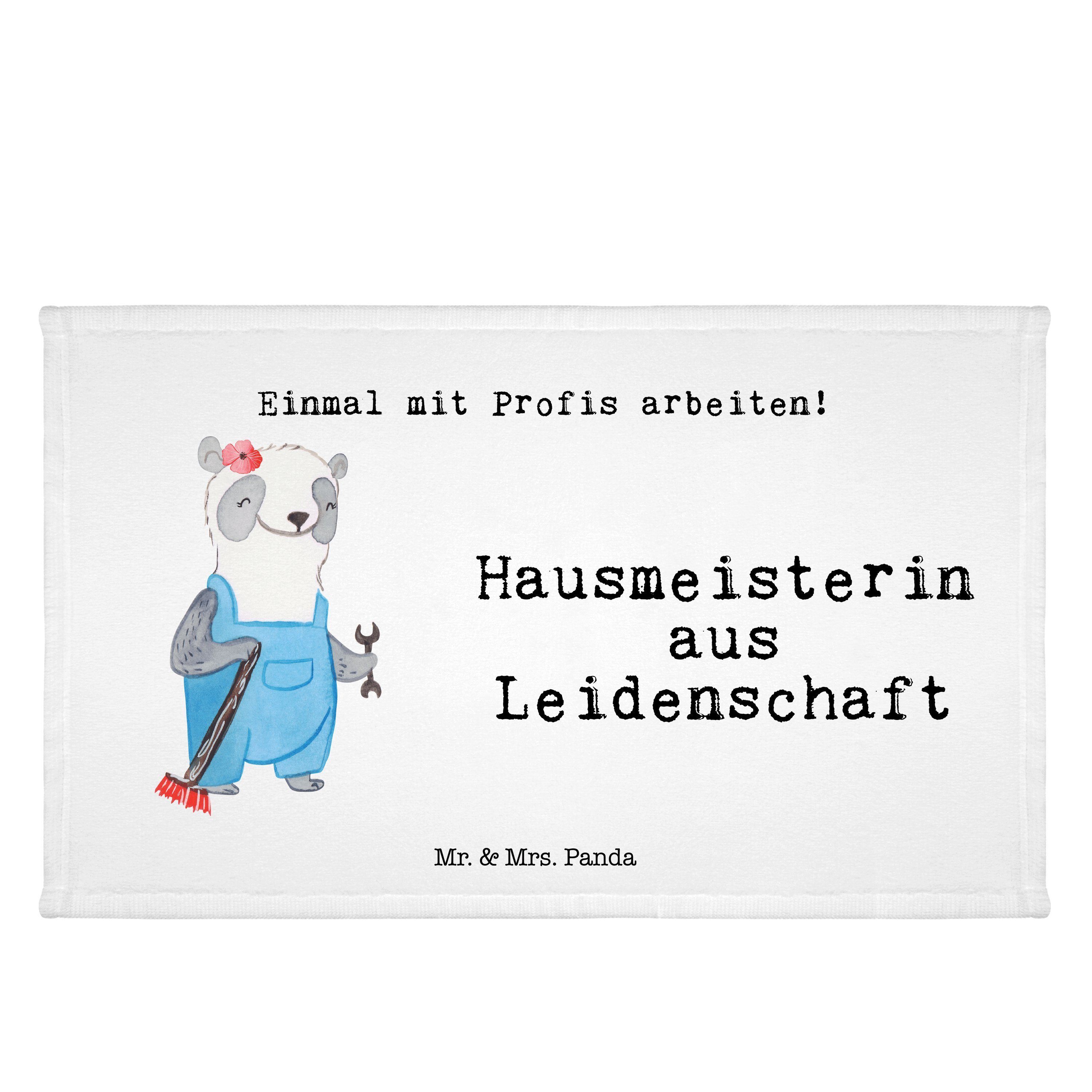 Weiß Handtuch Leidenschaft Geschenk, Reisehandtuch, - - & aus Mr. Hausmeisterin Mrs. Ausb, (1-St) Panda