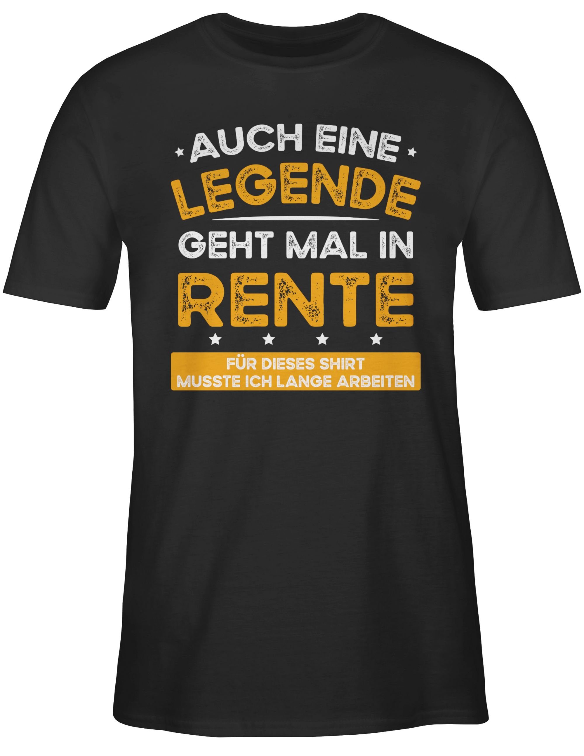 Shirtracer T-Shirt Auch eine Legende geht Geschenk Rente Schwarz Rentner in mal 01