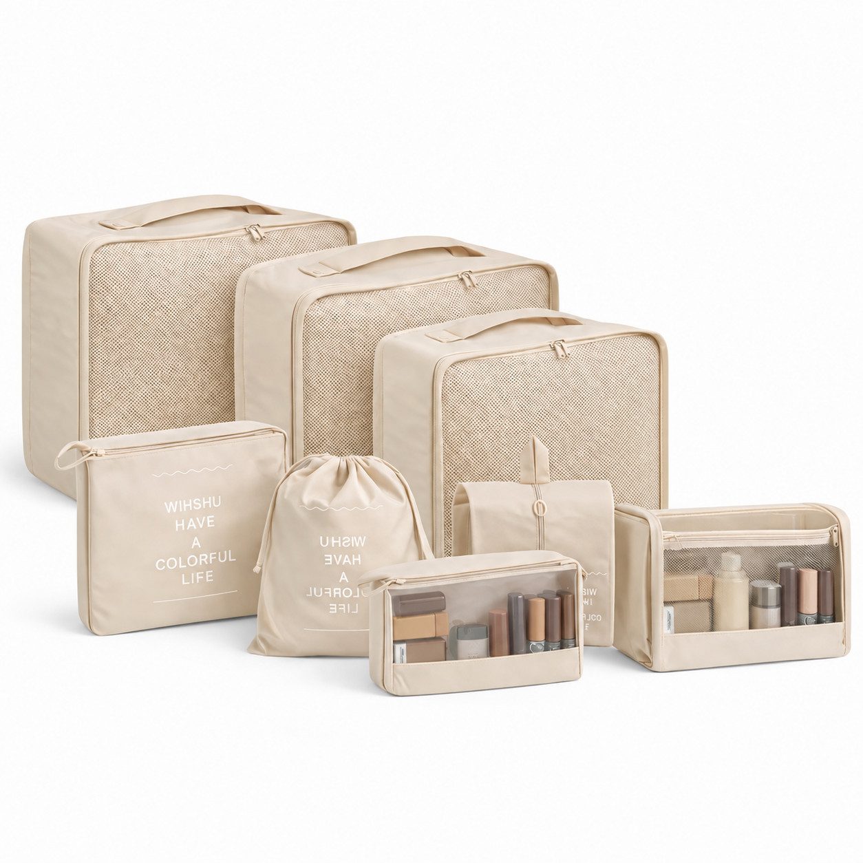 Everhomely® Kofferorganizer Packtaschen und Packwürfel für Reisen (Set)
