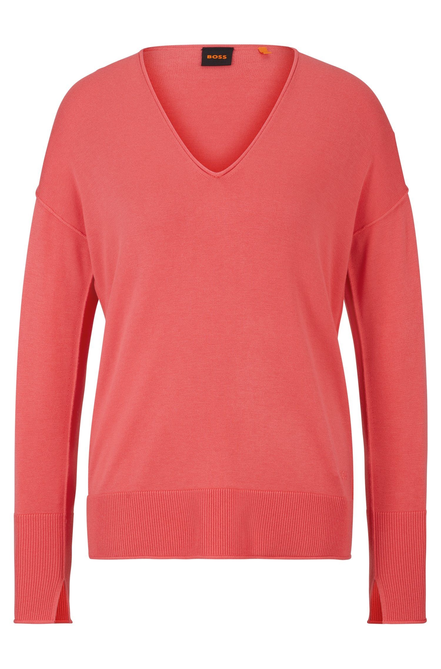 BOSS ORANGE Strickpullover C_Freno Premium Damenmode mit Ziernaht