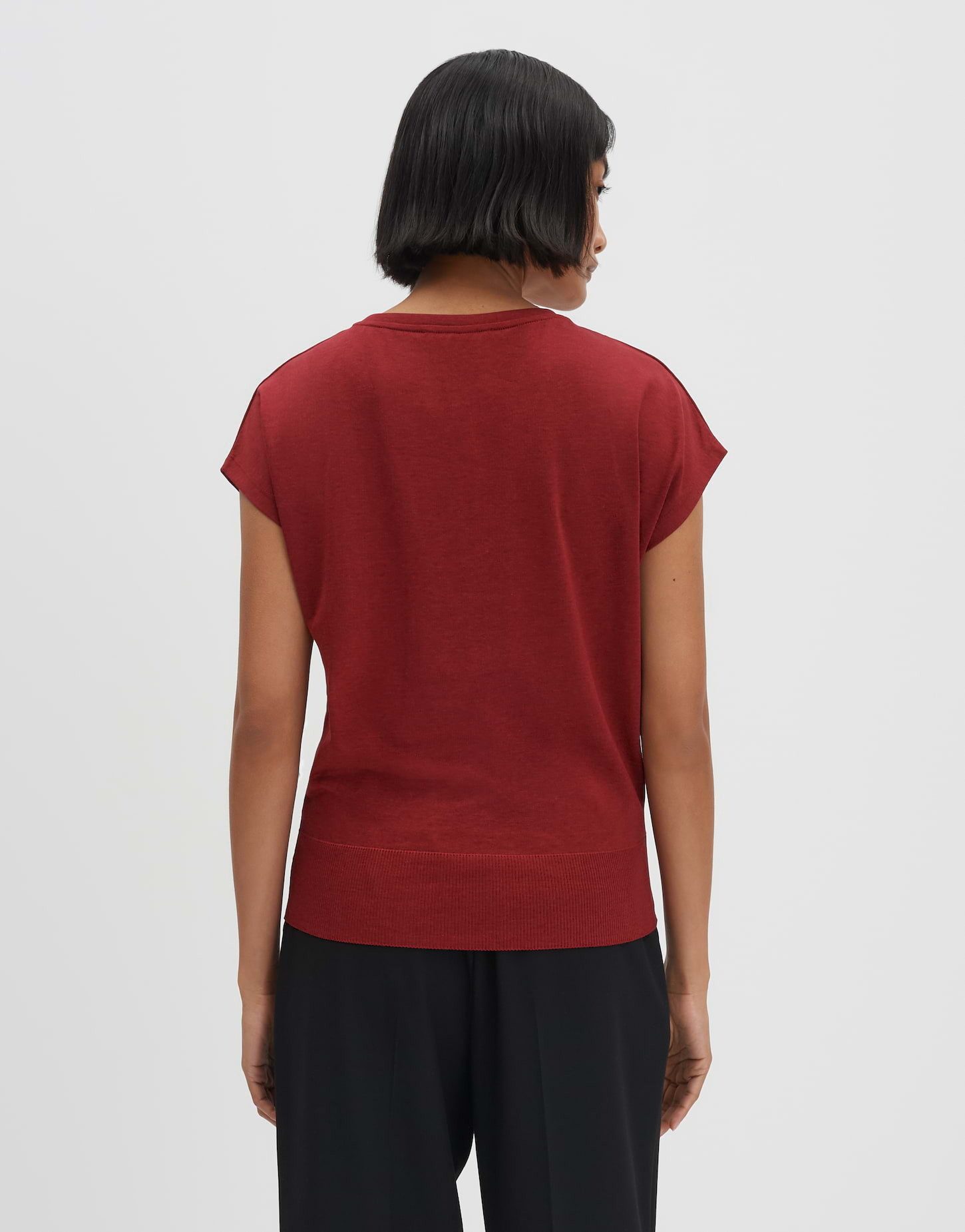 someday Kurzarmshirt KAJA Regular mit breitem Rippbund