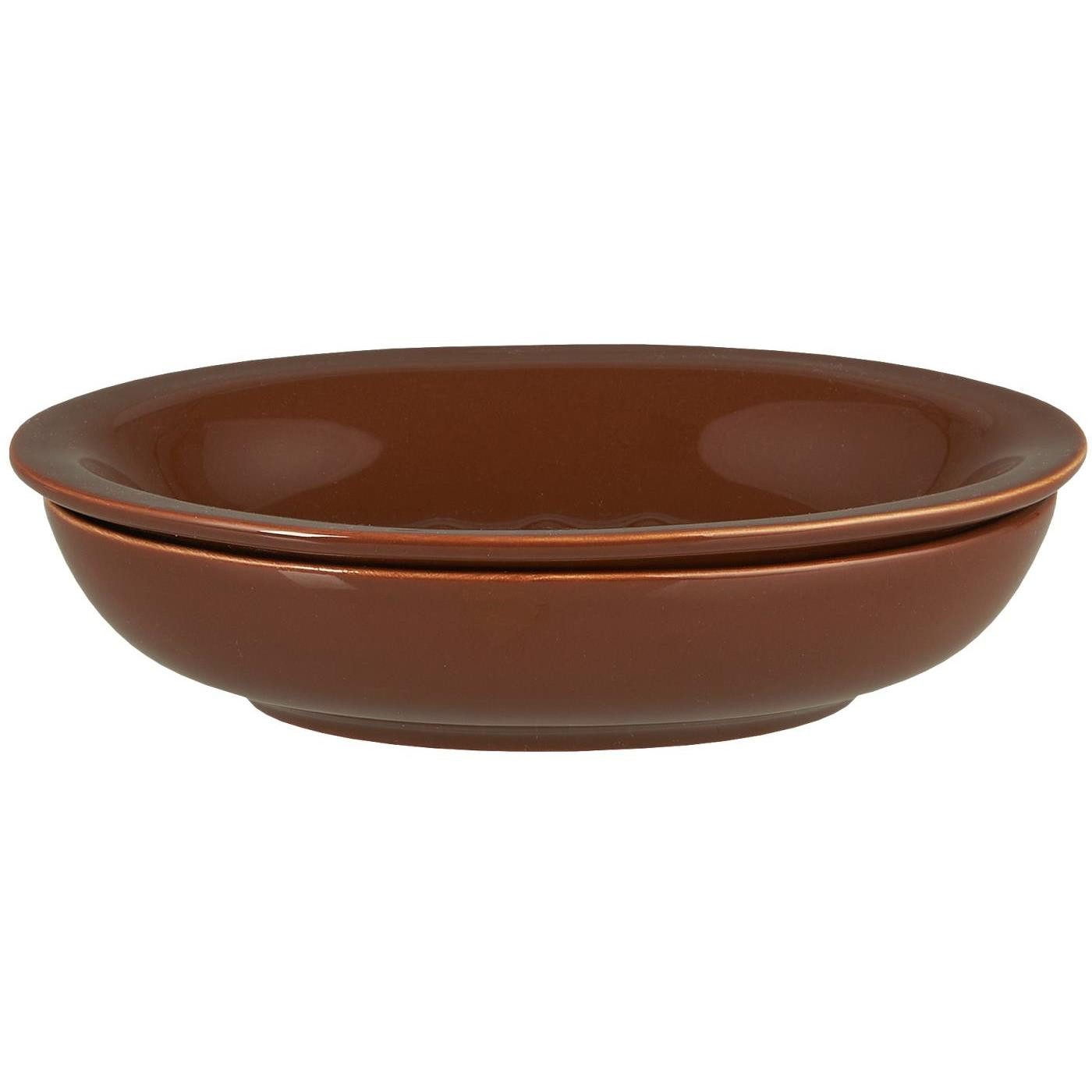 Ib Laursen Seifenschale Seifenschale aus Steingut zweiteilig herausnehmbarer Einsatz 15x12cm, 2-teilig, Farbe: Braun oder Hellgrün- Material: Keramik
