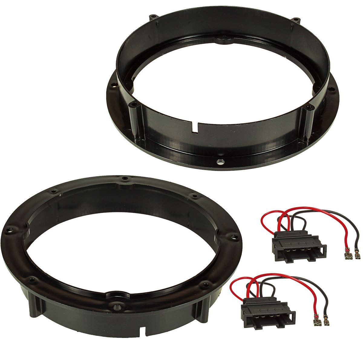 tomzz Audio Lautsprecherringe Adapter + Kabel passt für VW Golf 6 7 Passat Polo Up Auto-Lautsprecher