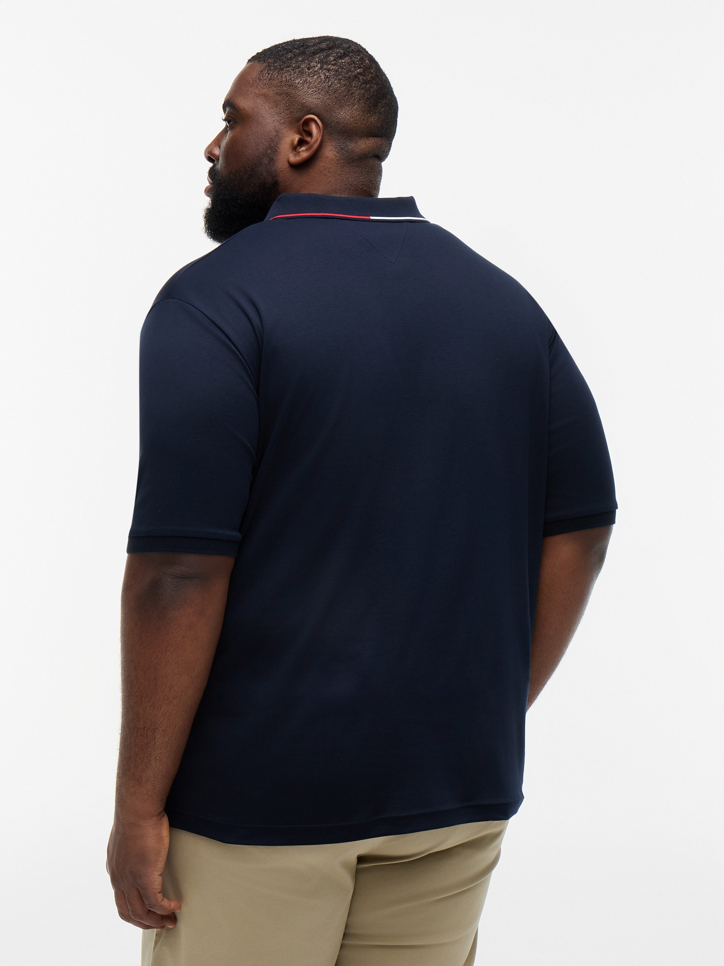 Tommy Hilfiger Big & Tall Poloshirt BT-LIQUID COTTON TIPPED SLIM-B aus Baumwolle