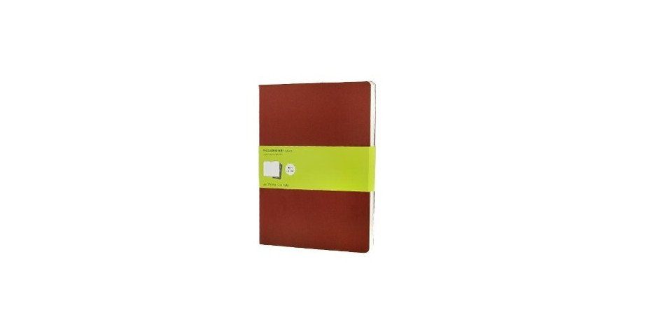 MOLESKINE Notizbuch Cover Pack Plain Red Moleskine Pocket Cahier XL. 3er