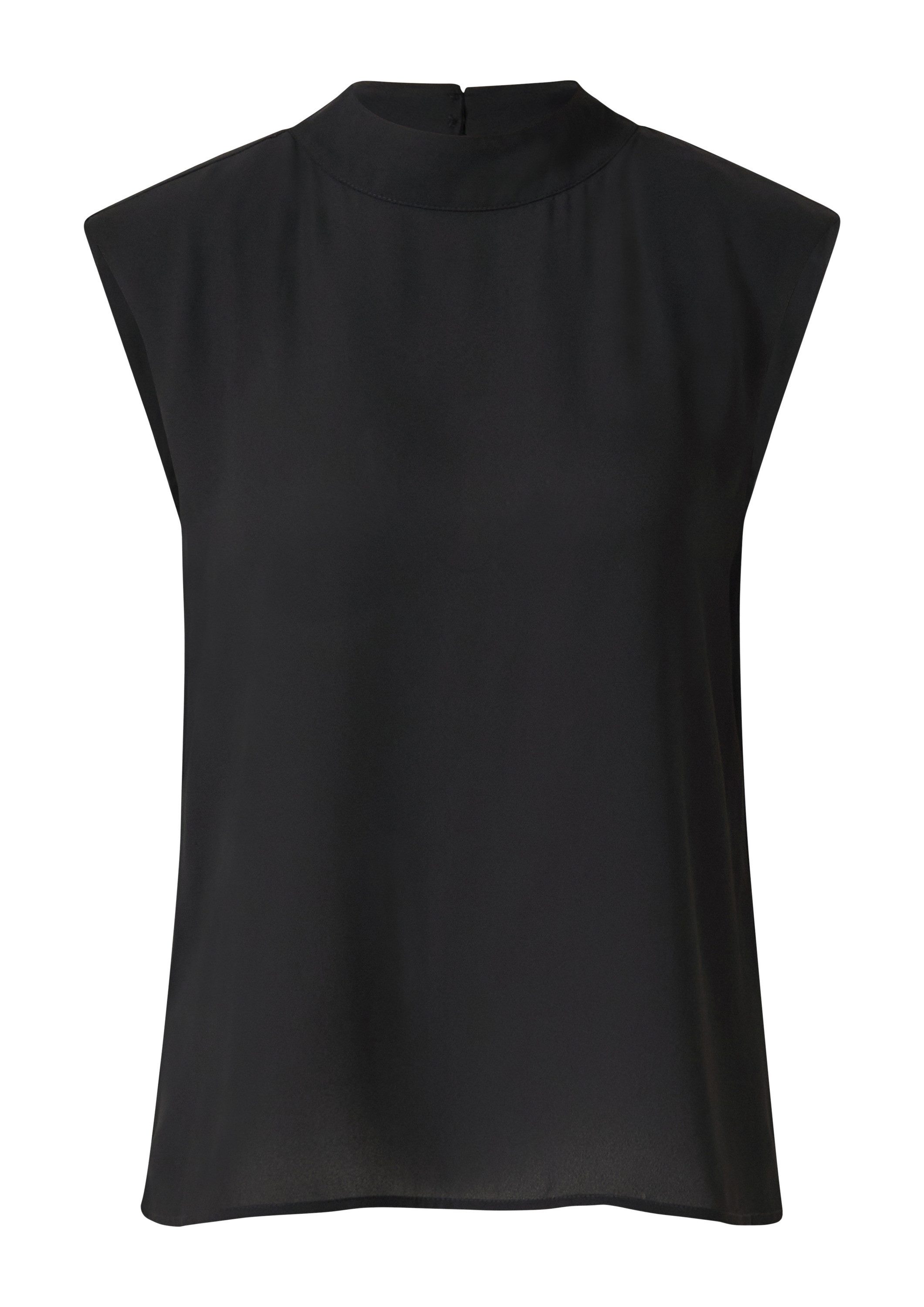 comma Blusentop Bluse Chiffonbluse mit subtilem Schulterpolster