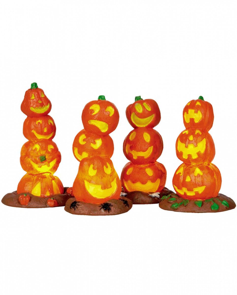 LeMax Dekofigur Light Up Pumpkin Stack - Lemax Spooky Town 4er Set
