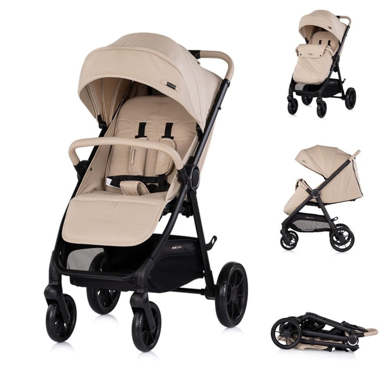 Chipolino Kinder-Buggy Ultera, EVA-Reifen, Stahlrahmen, 5-Punkt-Sicherheitsgurt, Hinterradbremse