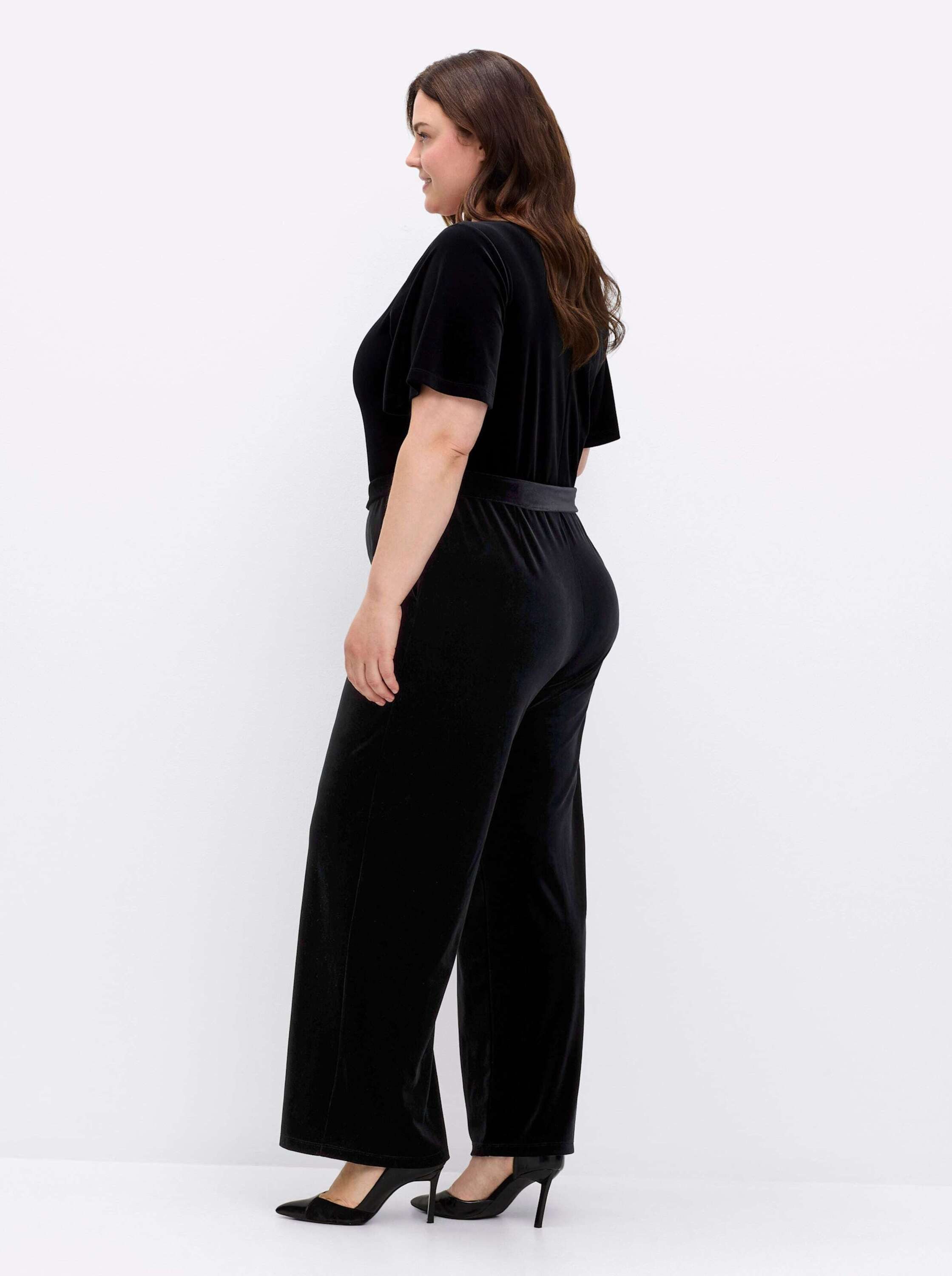 sheego by Joe Browns Jumpsuit Overall Kurzarm Innenbeinlänge ca. 73 cm