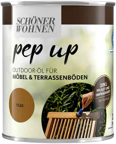 SCHÖNER WOHNEN-Kollektion Holzöl pep up Outdoor, 1 Liter, für Möbel & Terrassenböden, pflegt & imprägniert