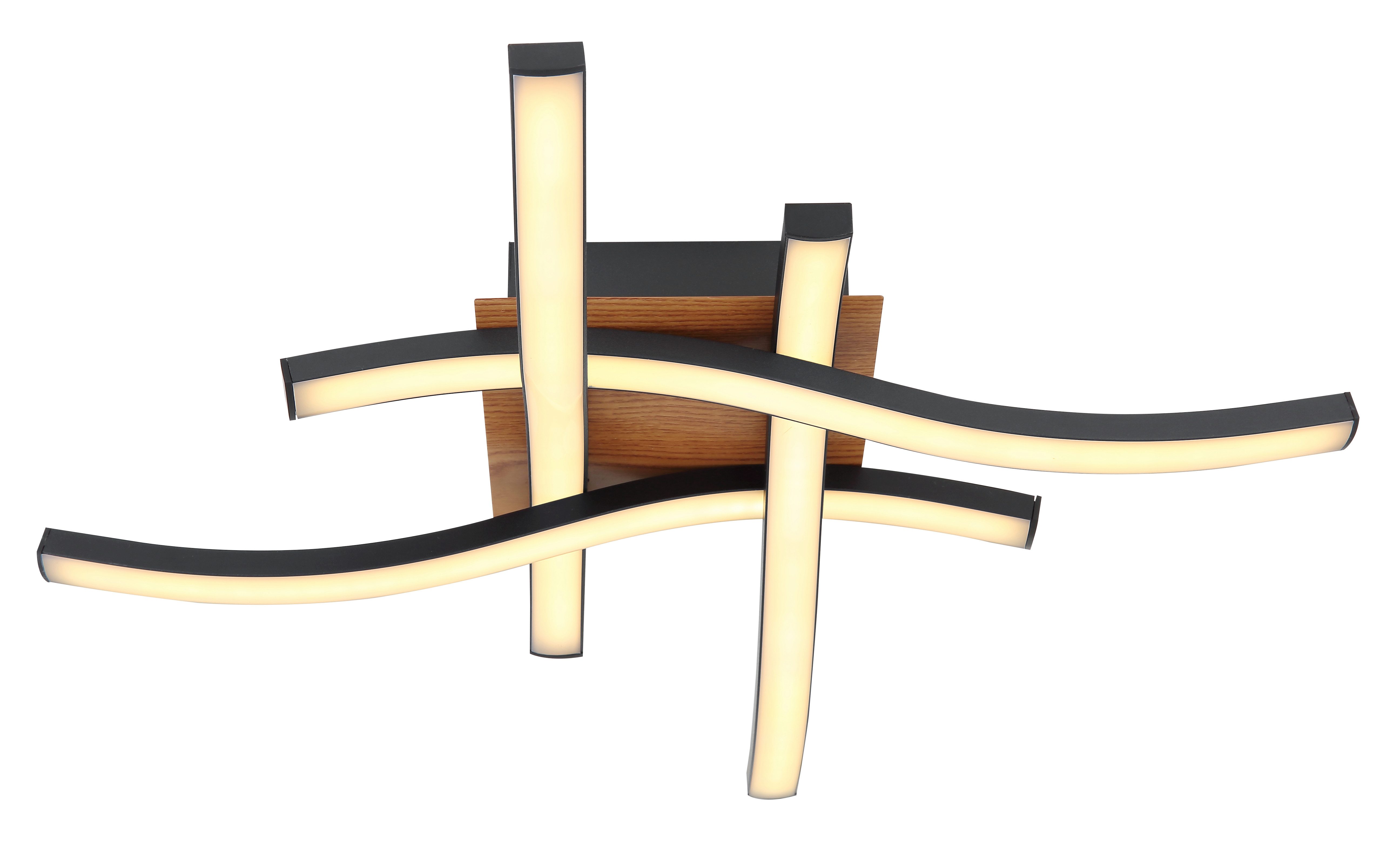 GLOBO LIGHTING LED Deckenleuchte EVITA, LED fest integriert, Warmweiß, Deckenlampe/Wohnzimmer/Schlafzimmer/modern