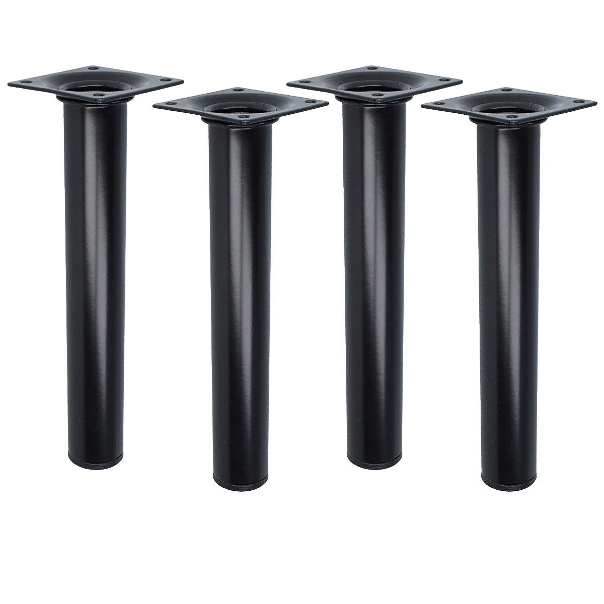 MS Beschläge Möbelfuß 4er Set Möbelstempel Schwarz ø 30mm Möbelbeine, (4-St)